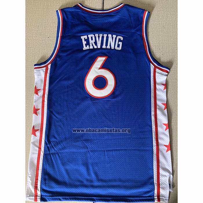 Camiseta Philadelphia 76ers Julius Erving NO 6 Mitchell & Ness 1982-83 Azul